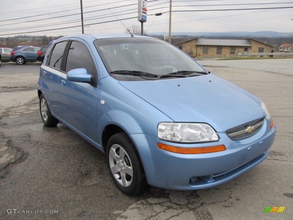 2005 Aveo LS Hatchback - Pastel Blue Metallic / Gray photo #9