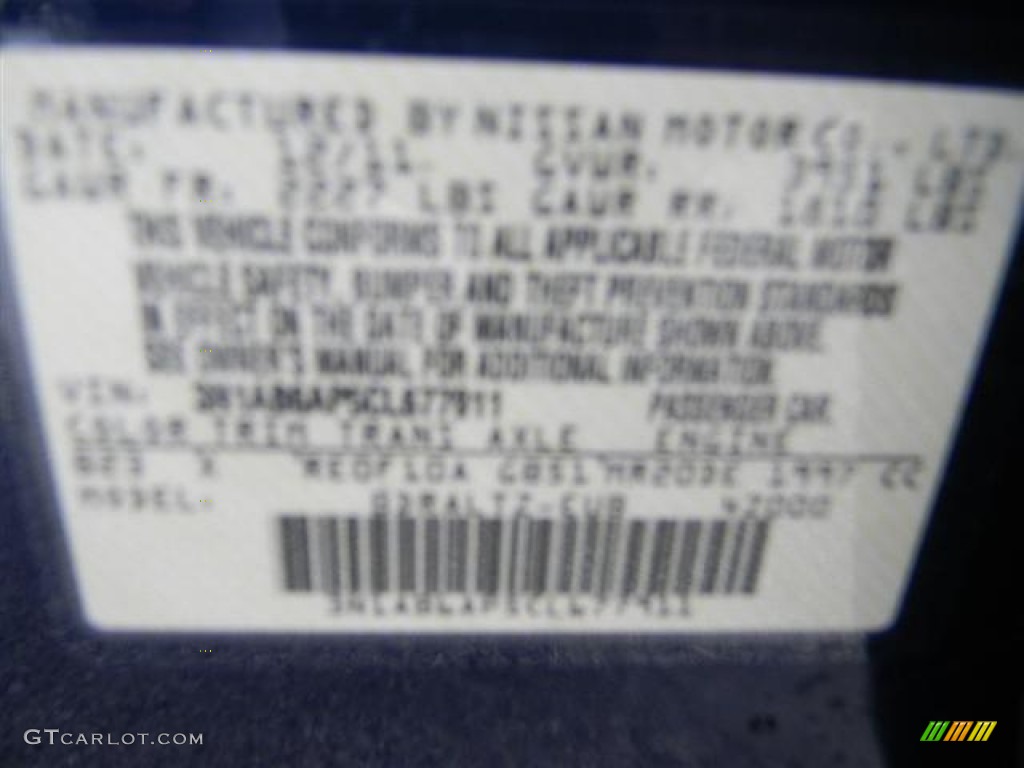 2012 Sentra 2.0 S - Blue Onyx / Charcoal photo #12