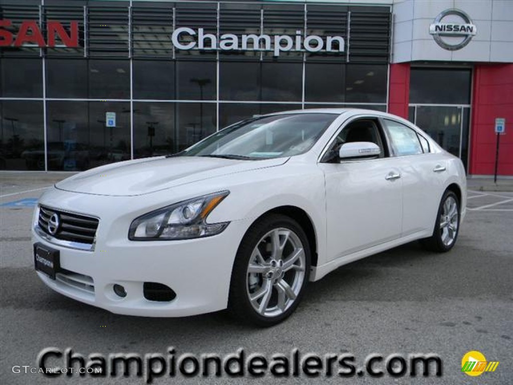 2012 Maxima 3.5 SV Sport - Winter Frost White / Charcoal photo #1