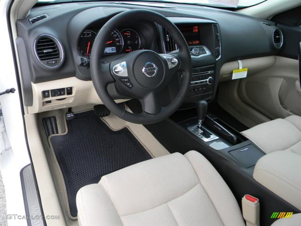 2012 Nissan Maxima 3.5 S Cafe Latte Dashboard Photo #58297625