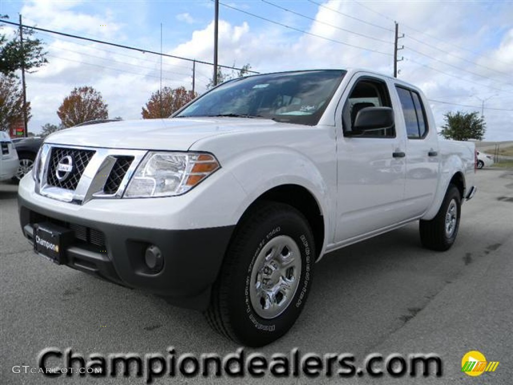 2012 Frontier S Crew Cab - Avalanche White / Steel photo #1