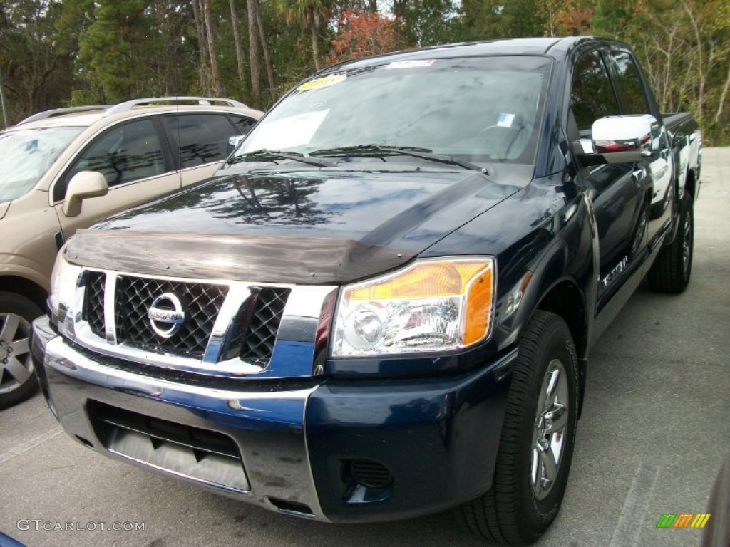 2008 Titan SE Crew Cab - Majestic Blue / Charcoal photo #1