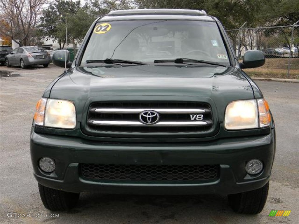 2002 Sequoia Limited - Imperial Jade Green Mica / Oak photo #2