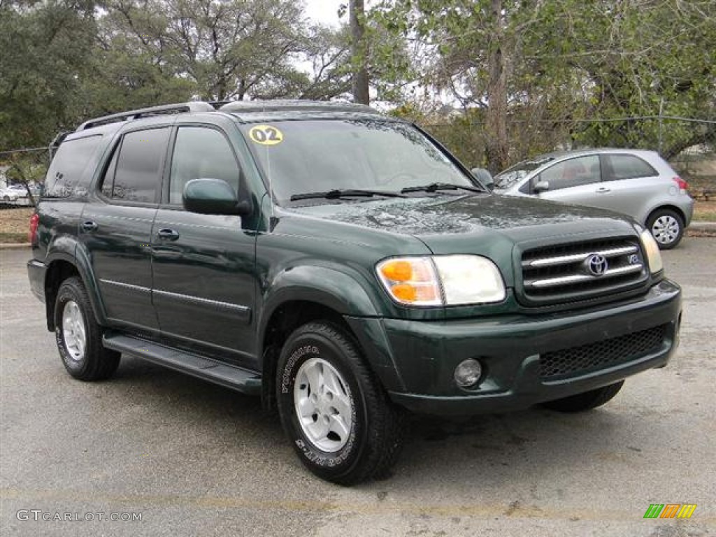 2002 Sequoia Limited - Imperial Jade Green Mica / Oak photo #3