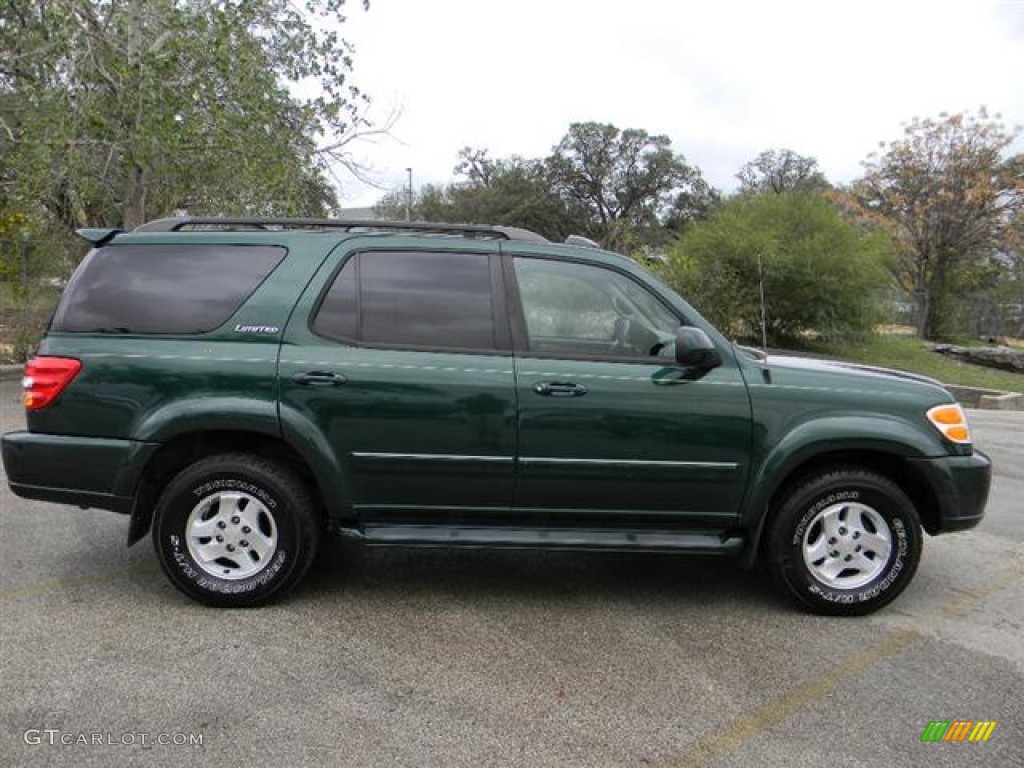 2002 Sequoia Limited - Imperial Jade Green Mica / Oak photo #4