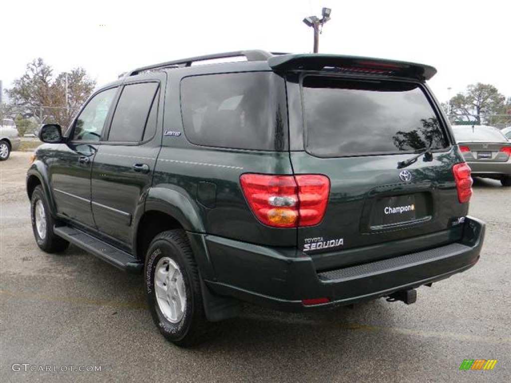 2002 Sequoia Limited - Imperial Jade Green Mica / Oak photo #8