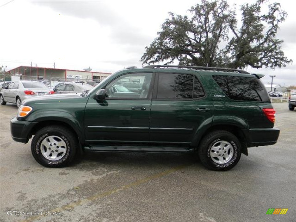 2002 Sequoia Limited - Imperial Jade Green Mica / Oak photo #9