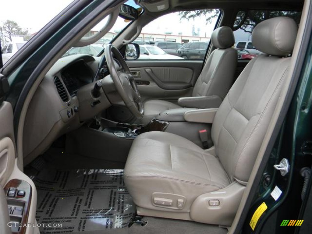 2002 Sequoia Limited - Imperial Jade Green Mica / Oak photo #12