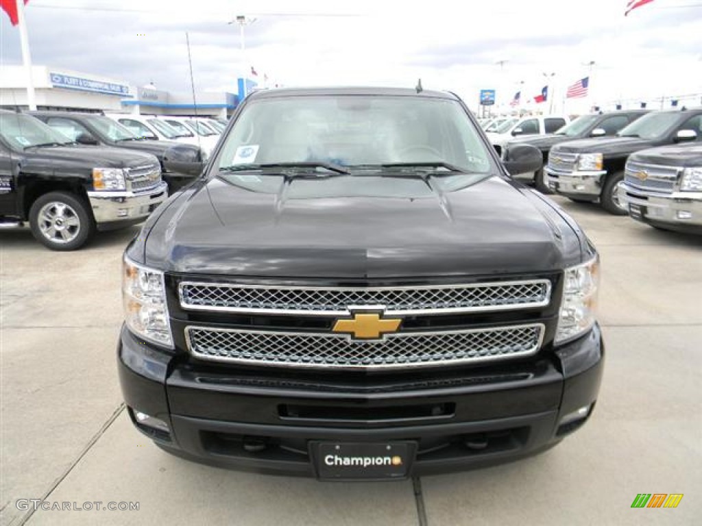 2012 Silverado 1500 LTZ Crew Cab 4x4 - Black / Light Cashmere/Dark Cashmere photo #2