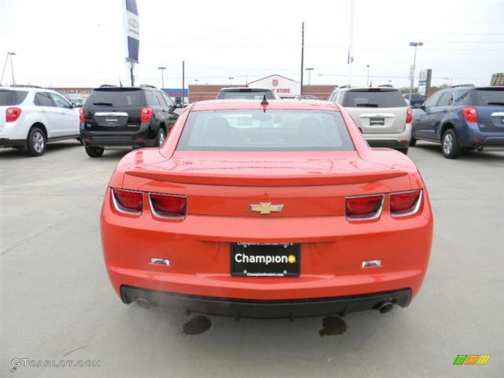 2012 Camaro LS Coupe - Inferno Orange Metallic / Black photo #6