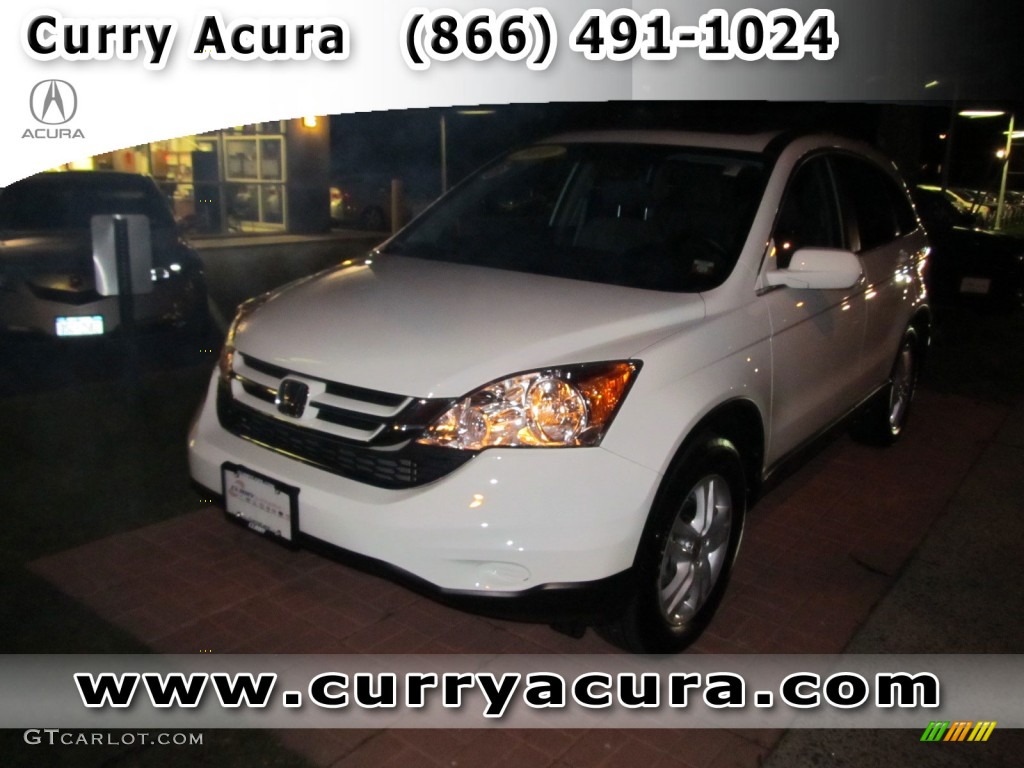 2010 CR-V EX-L AWD - Taffeta White / Gray photo #1