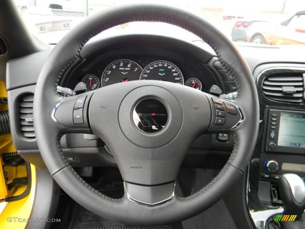 2012 Chevrolet Corvette Grand Sport Coupe Ebony Steering Wheel Photo #58304959