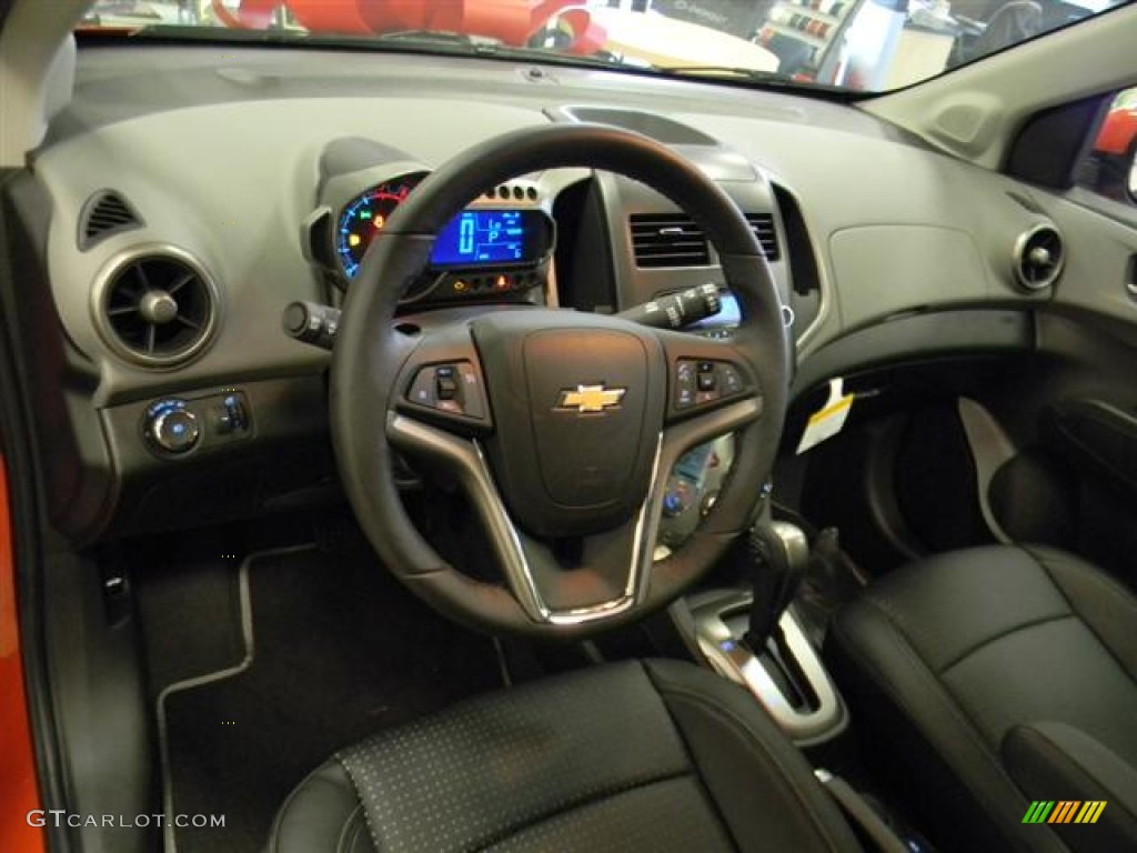 2012 Chevrolet Sonic LTZ Hatch Jet Black/Dark Titanium Dashboard Photo #58305269