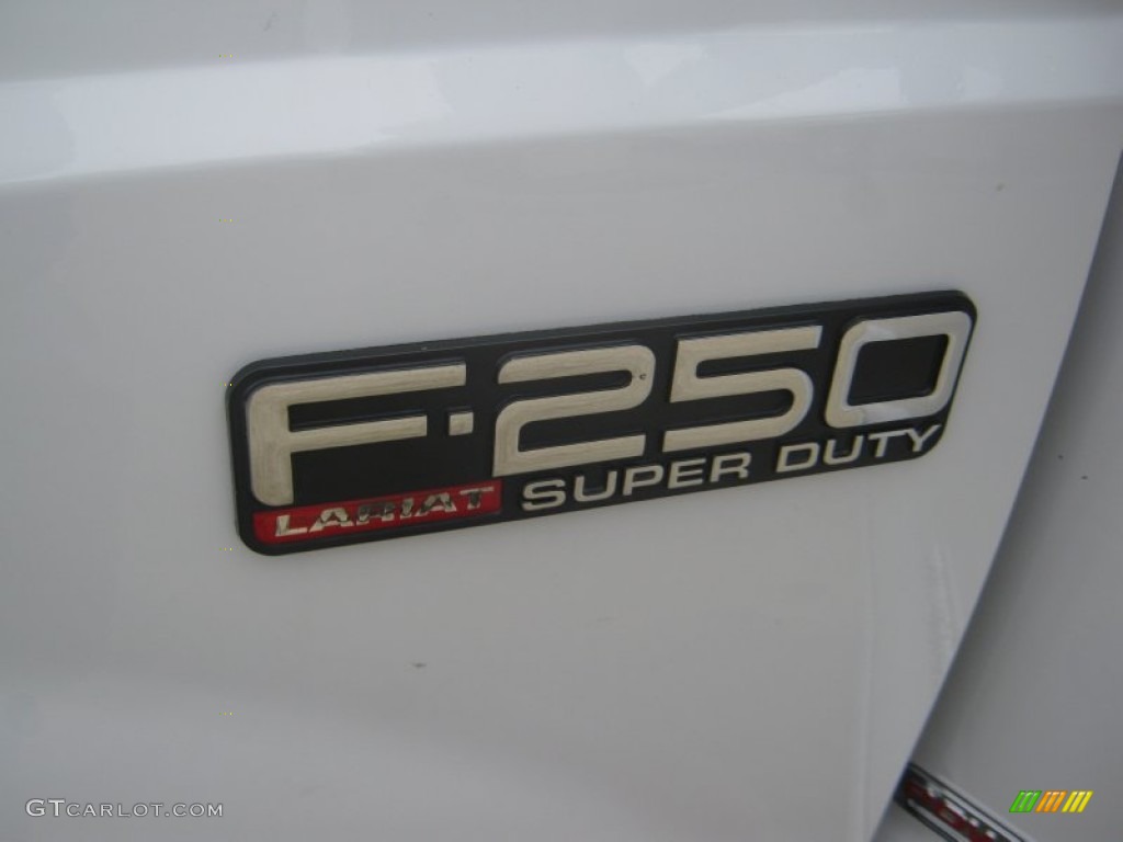 2003 F250 Super Duty Lariat Crew Cab 4x4 - Oxford White / Medium Parchment Beige photo #22