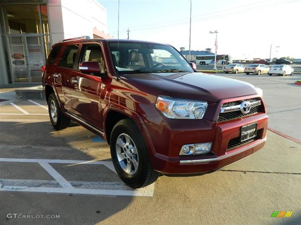 2011 4Runner SR5 - Salsa Red Pearl / Sand Beige Leather photo #3