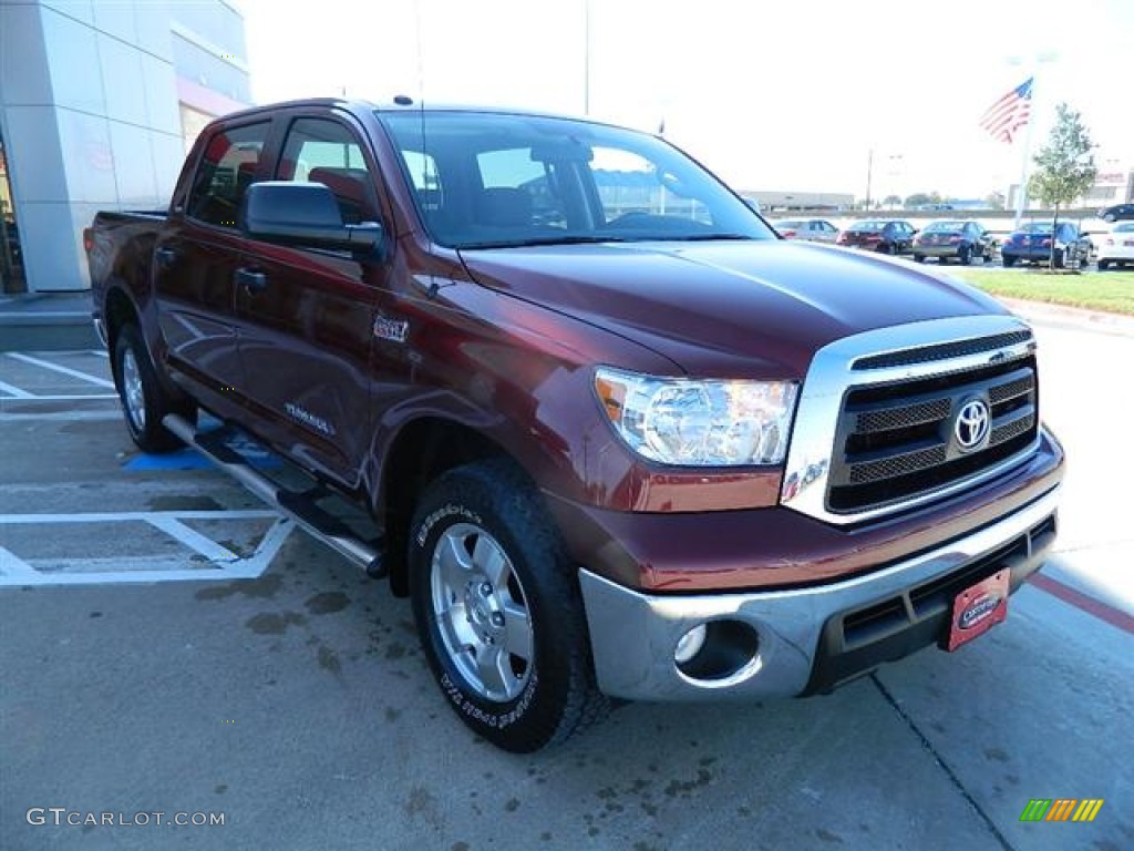 2010 Tundra TRD CrewMax - Salsa Red Pearl / Graphite Gray photo #3