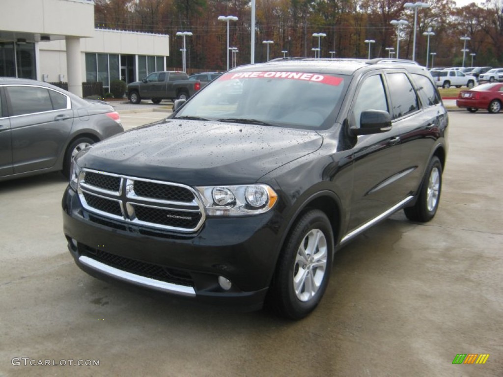 2011 Durango Crew - Brilliant Black Crystal Pearl / Dark Graystone/Medium Graystone photo #1