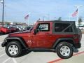 2009 Red Rock Crystal Pearl Coat Jeep Wrangler X 4x4  photo #6