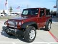 2009 Red Rock Crystal Pearl Coat Jeep Wrangler X 4x4  photo #7