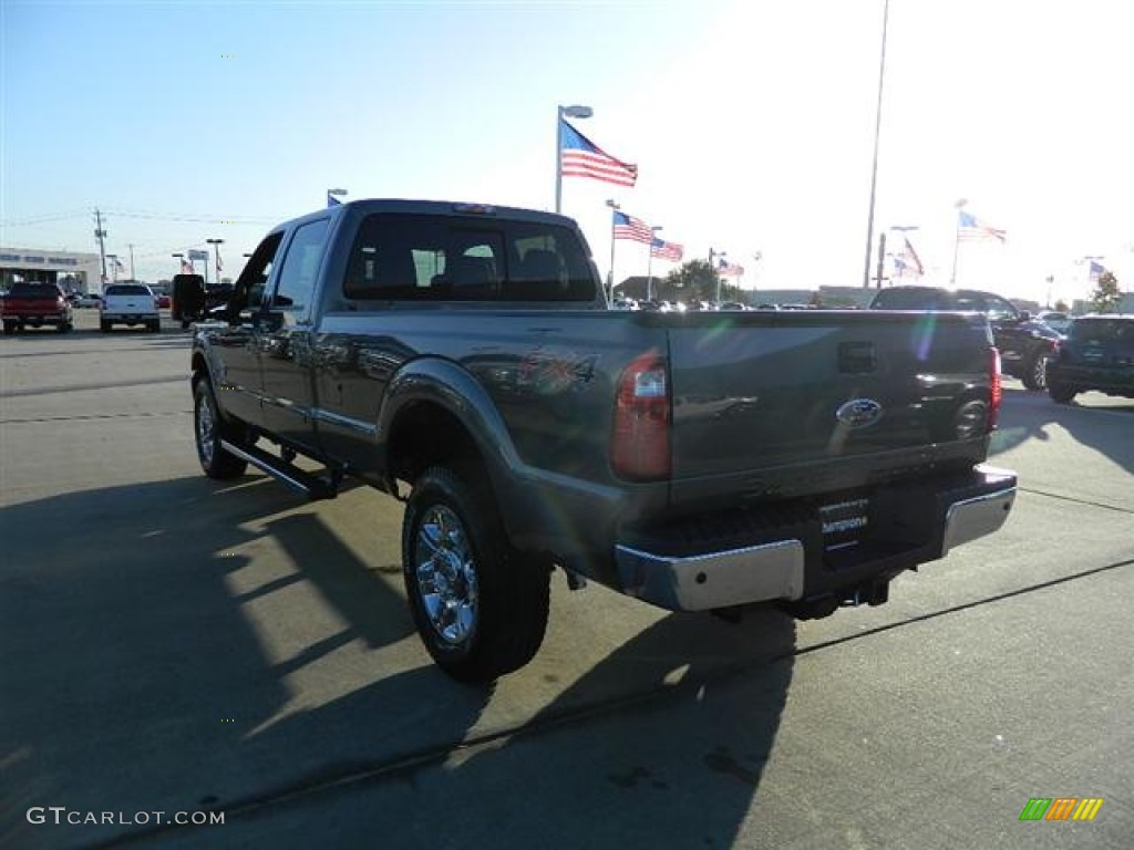 2012 F350 Super Duty Lariat Crew Cab 4x4 - Sterling Grey Metallic / Black photo #5