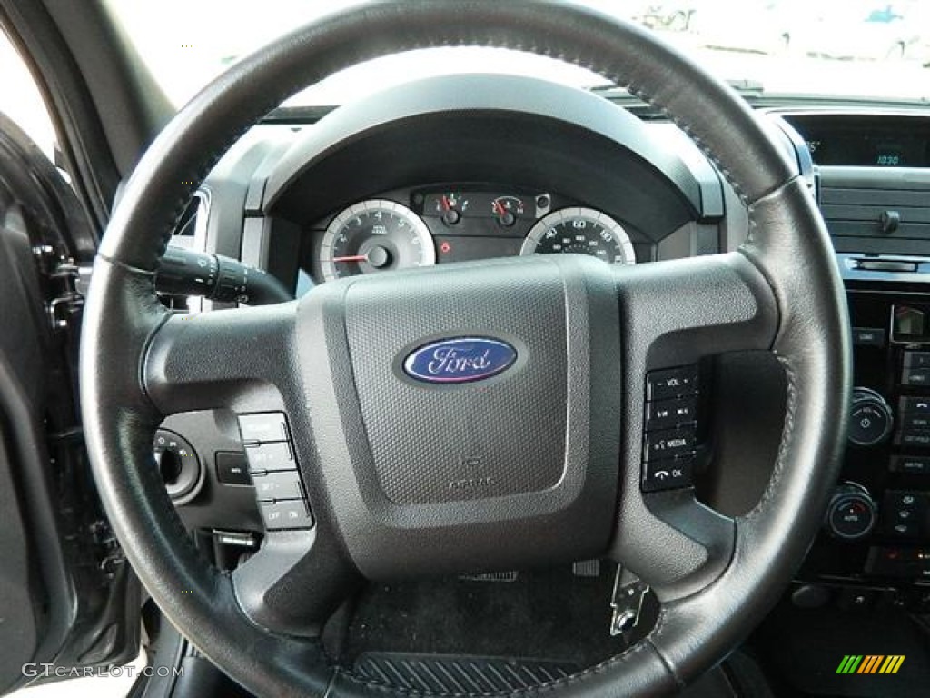 2009 Ford Escape Limited Charcoal Steering Wheel Photo #58311645