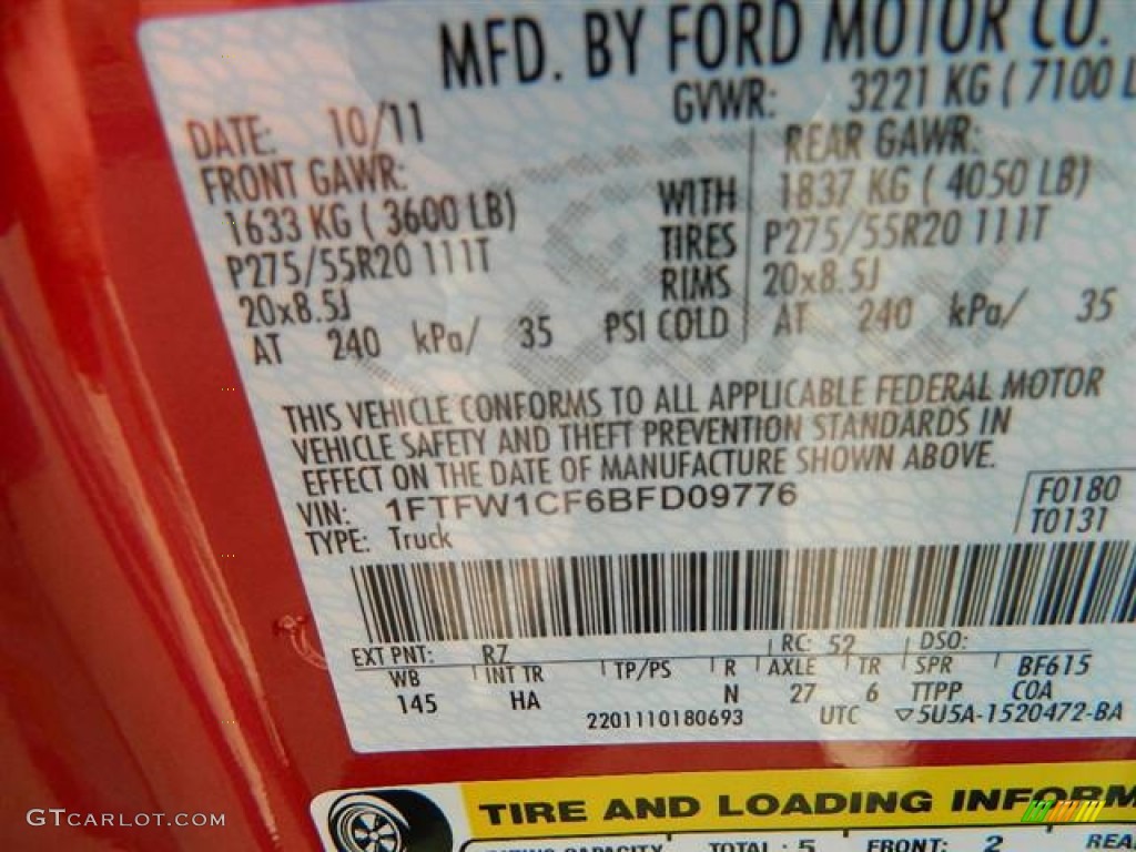 2011 F150 Lariat SuperCrew - Red Candy Metallic / Pale Adobe photo #13