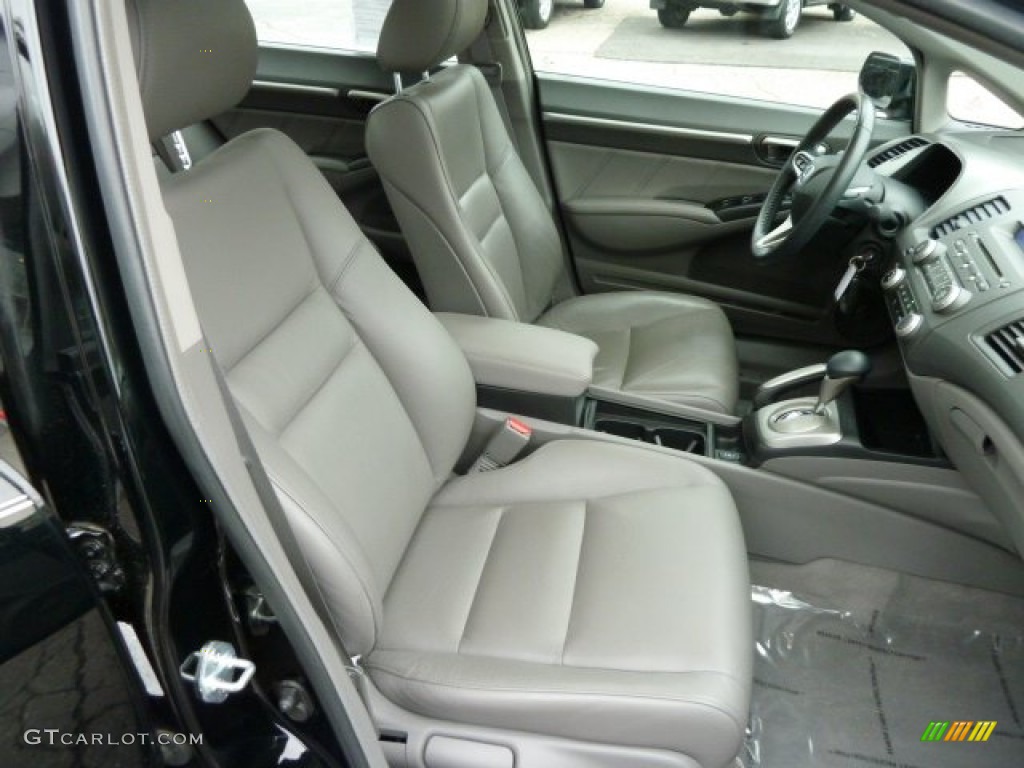 2009 Civic EX-L Sedan - Crystal Black Pearl / Gray photo #13