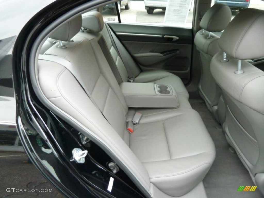 2009 Civic EX-L Sedan - Crystal Black Pearl / Gray photo #16