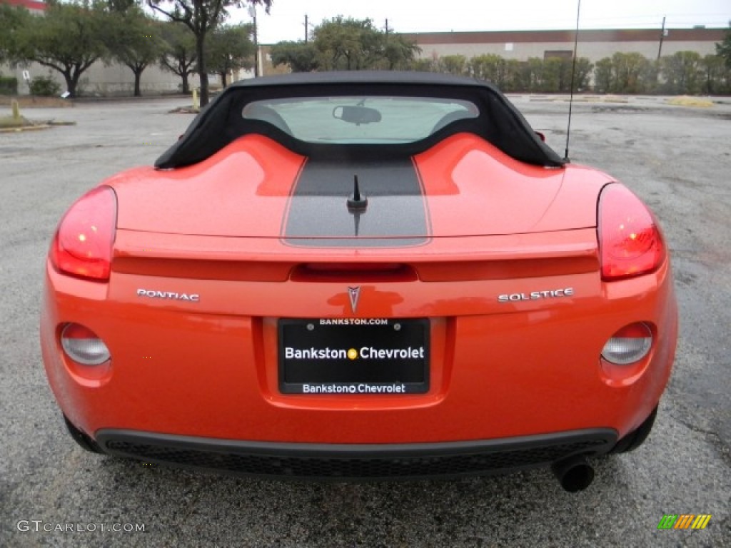 2009 Solstice Street Edition Roadster - Brazen Orange / Ebony/Red Stitching photo #4