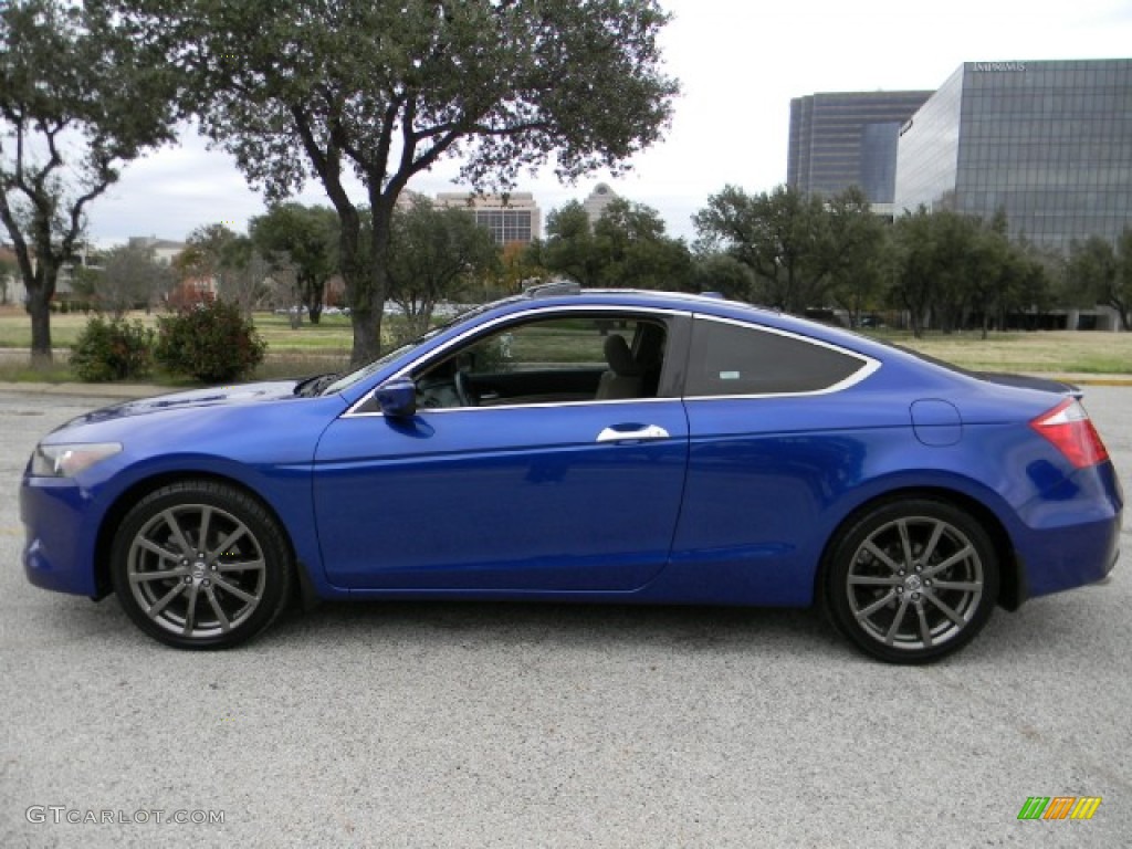 2008 Accord EX-L V6 Coupe - Belize Blue Pearl / Ivory photo #5