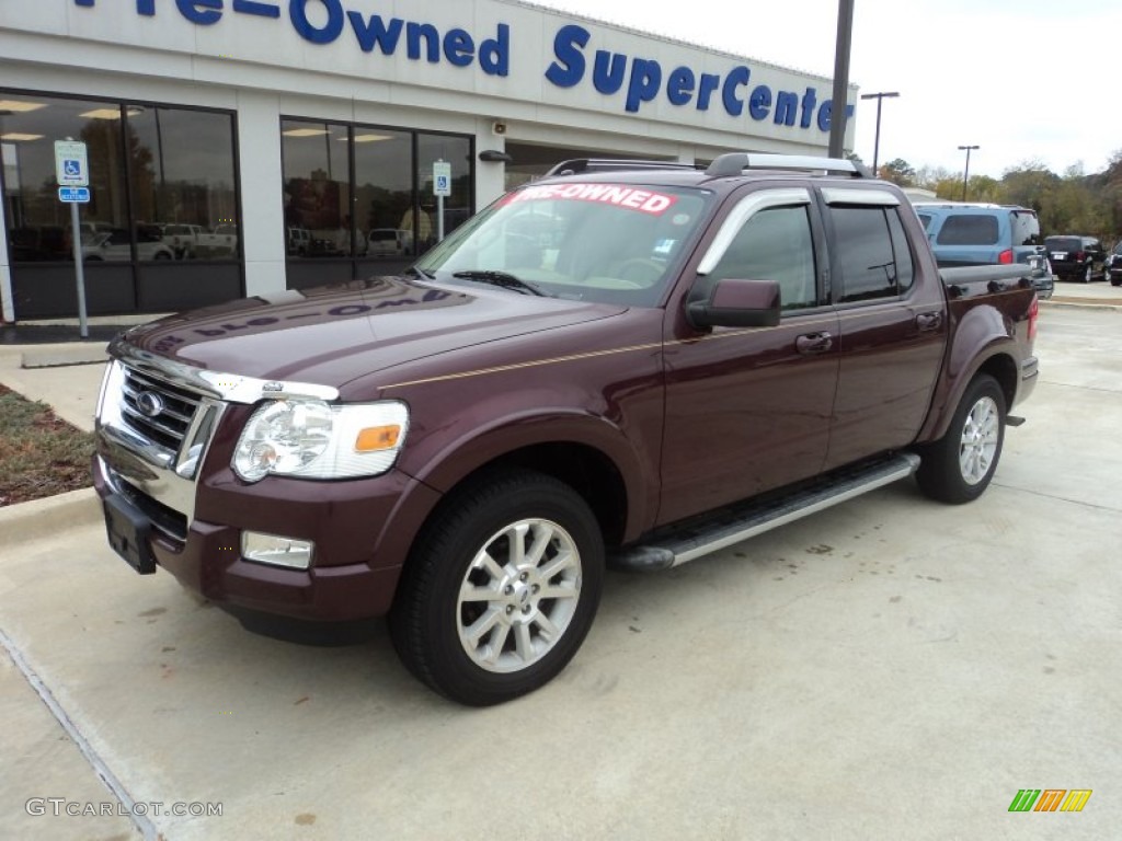 2008 Explorer Sport Trac Limited - Dark Cherry Metallic / Stone photo #1