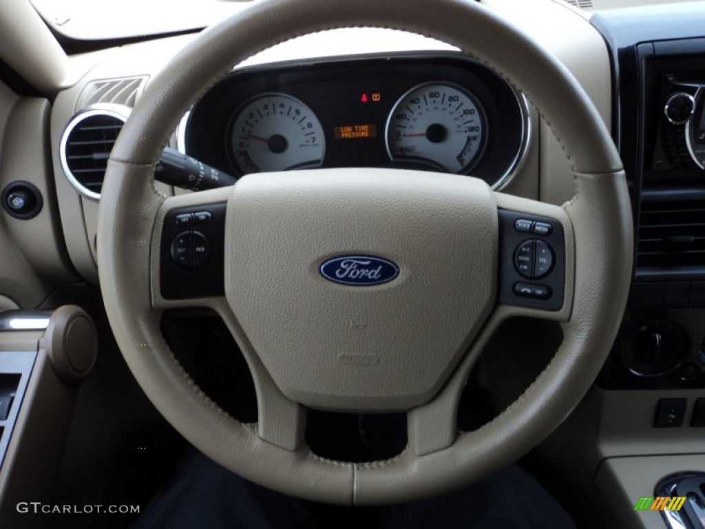 2008 Ford Explorer Sport Trac Limited Stone Steering Wheel Photo #58317942