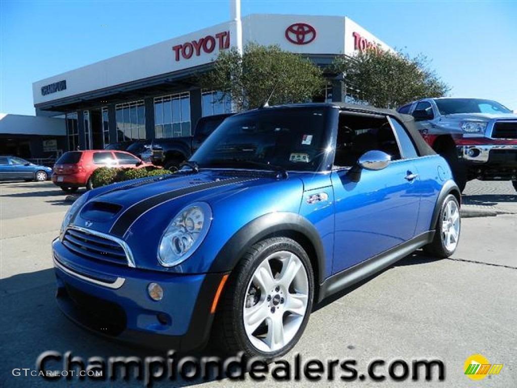 2006 Cooper S Convertible - Hyper Blue Metallic / Panther Black photo #1