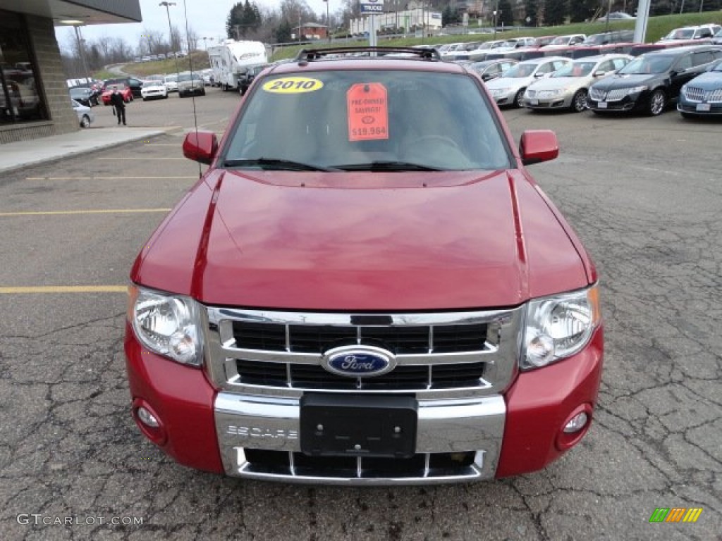 2010 Escape Limited 4WD - Sangria Red Metallic / Charcoal Black photo #7