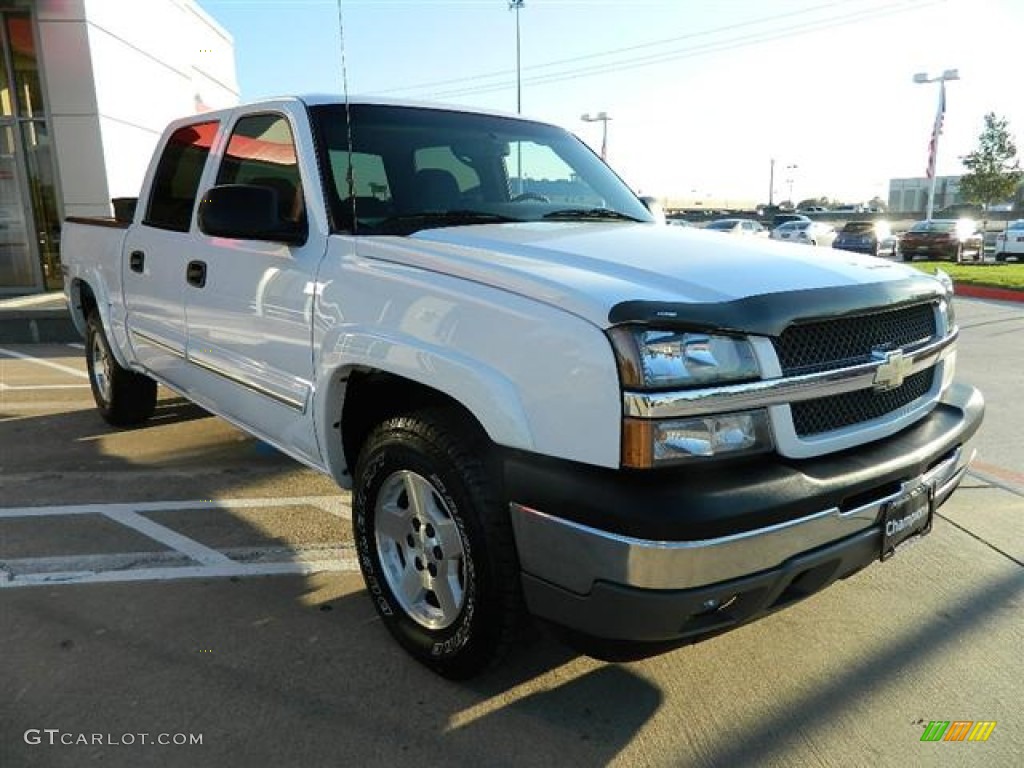 2005 Silverado 1500 LS Crew Cab 4x4 - Summit White / Dark Charcoal photo #3