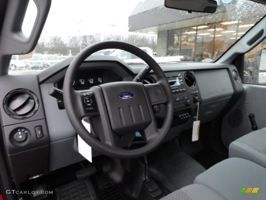 2012 F250 Super Duty XL Regular Cab 4x4 - Vermillion Red / Steel photo #11