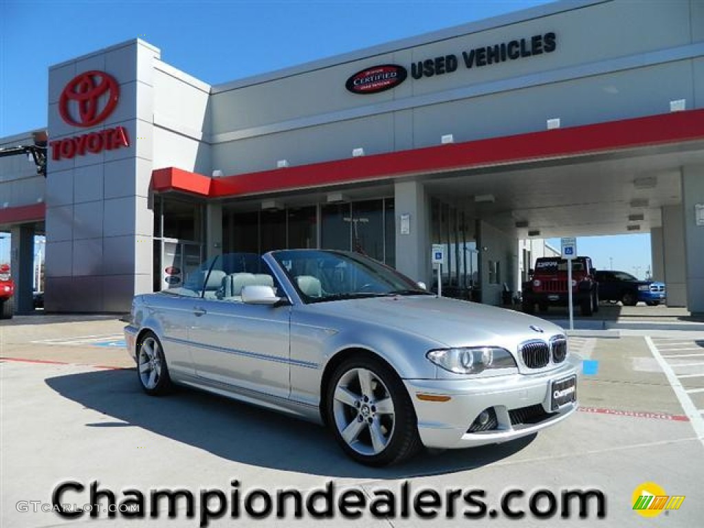 2004 3 Series 325i Convertible - Titanium Silver Metallic / Grey photo #1