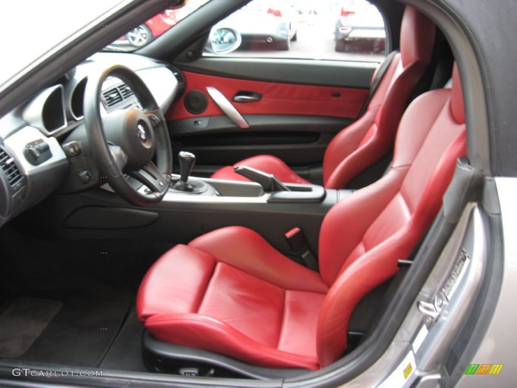 Imola Red Interior 2007 BMW M Roadster Photo #58322538