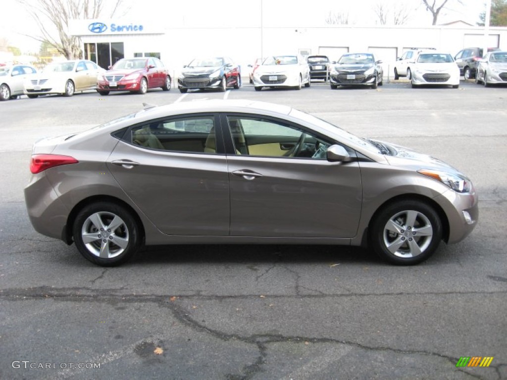 2012 Elantra GLS - Desert Bronze / Beige photo #5