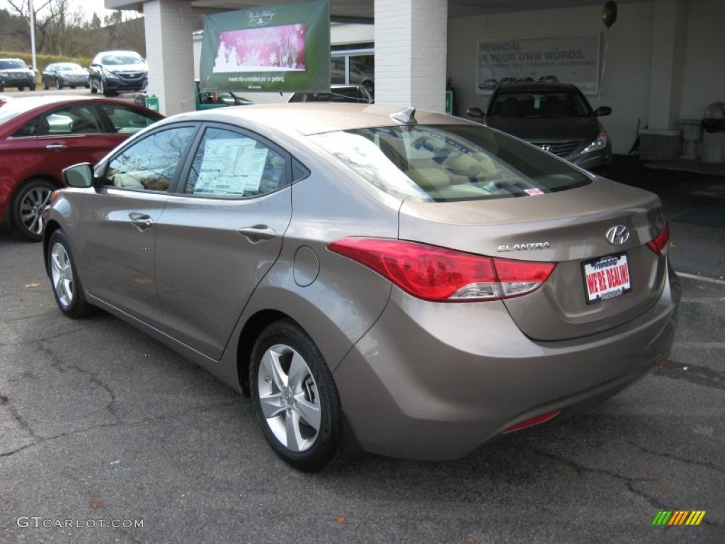 2012 Elantra GLS - Desert Bronze / Beige photo #8