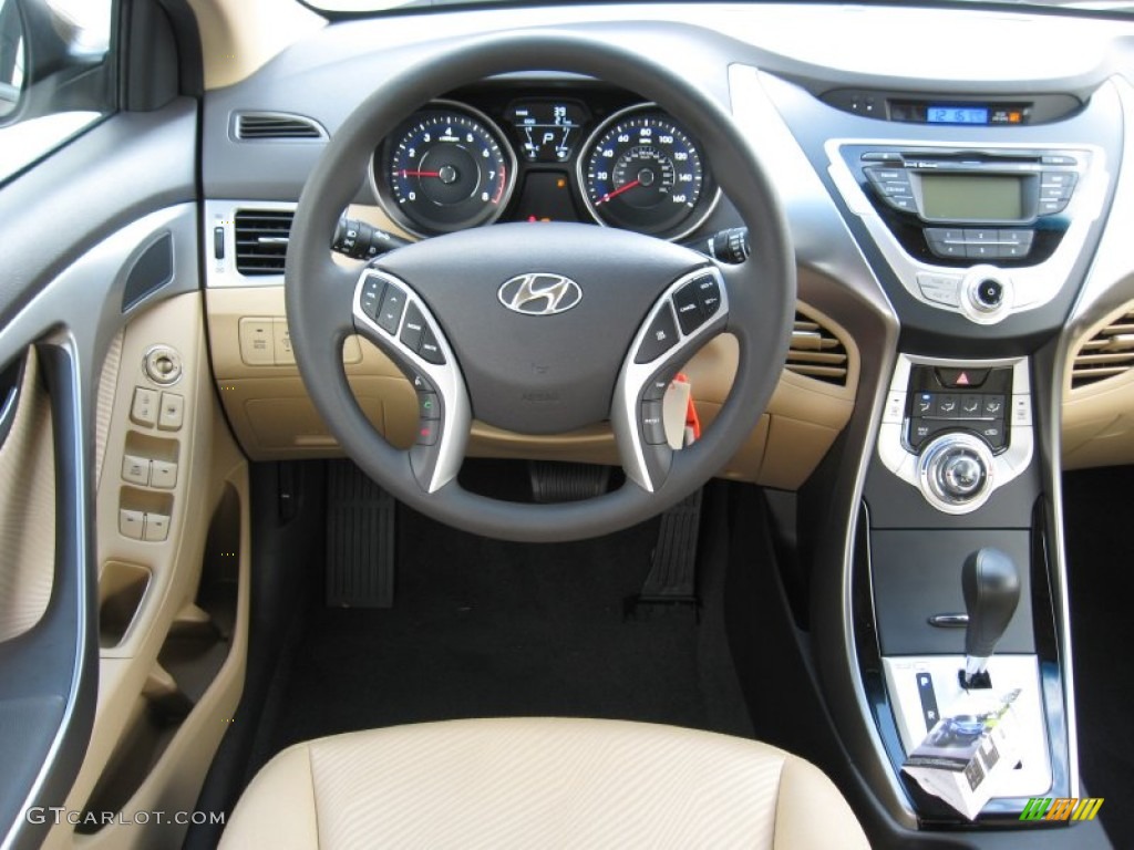 2012 Elantra GLS - Desert Bronze / Beige photo #22