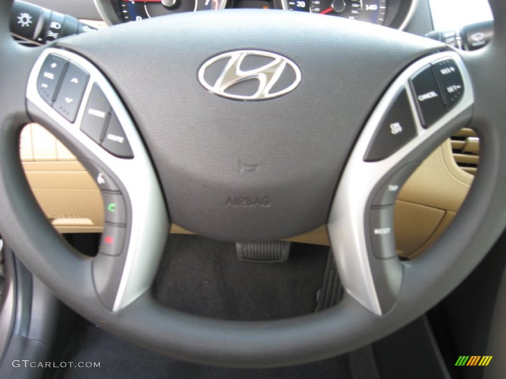 2012 Elantra GLS - Desert Bronze / Beige photo #27