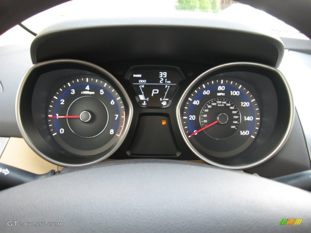 2012 Elantra GLS - Desert Bronze / Beige photo #28