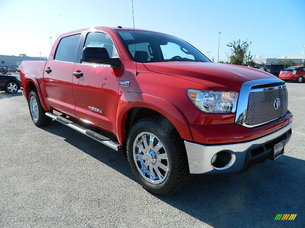 2012 Tundra Texas Edition CrewMax - Radiant Red / Sand Beige photo #3