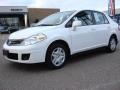 2011 Fresh Powder White Nissan Versa 1.8 S Sedan  photo #2