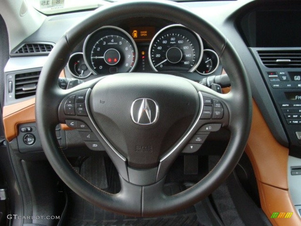 2010 Acura ZDX AWD Technology Umber Steering Wheel Photo #58328387