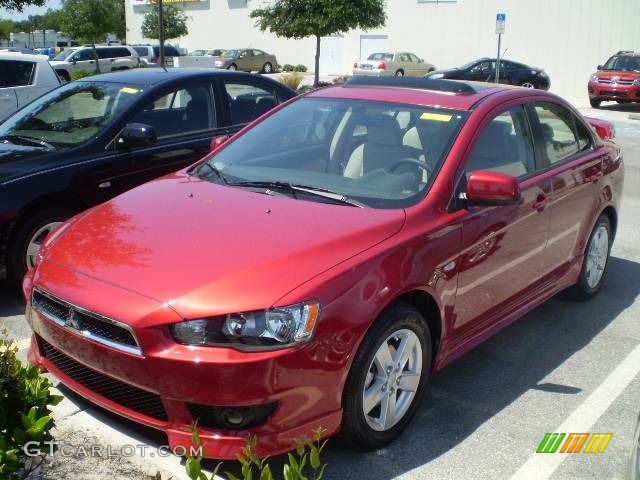 2009 Lancer ES Sport - Rally Red Pearl / Beige photo #1