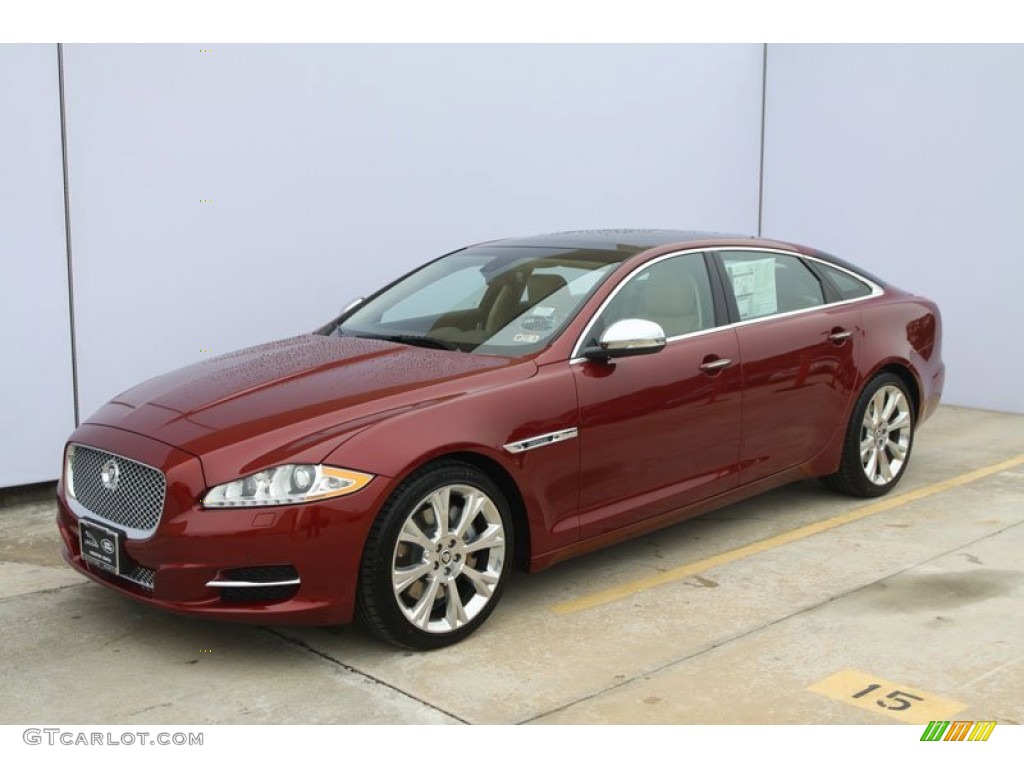 2012 XJ XJL Portfolio - Claret Red Metallic / Cashew/Truffle photo #9