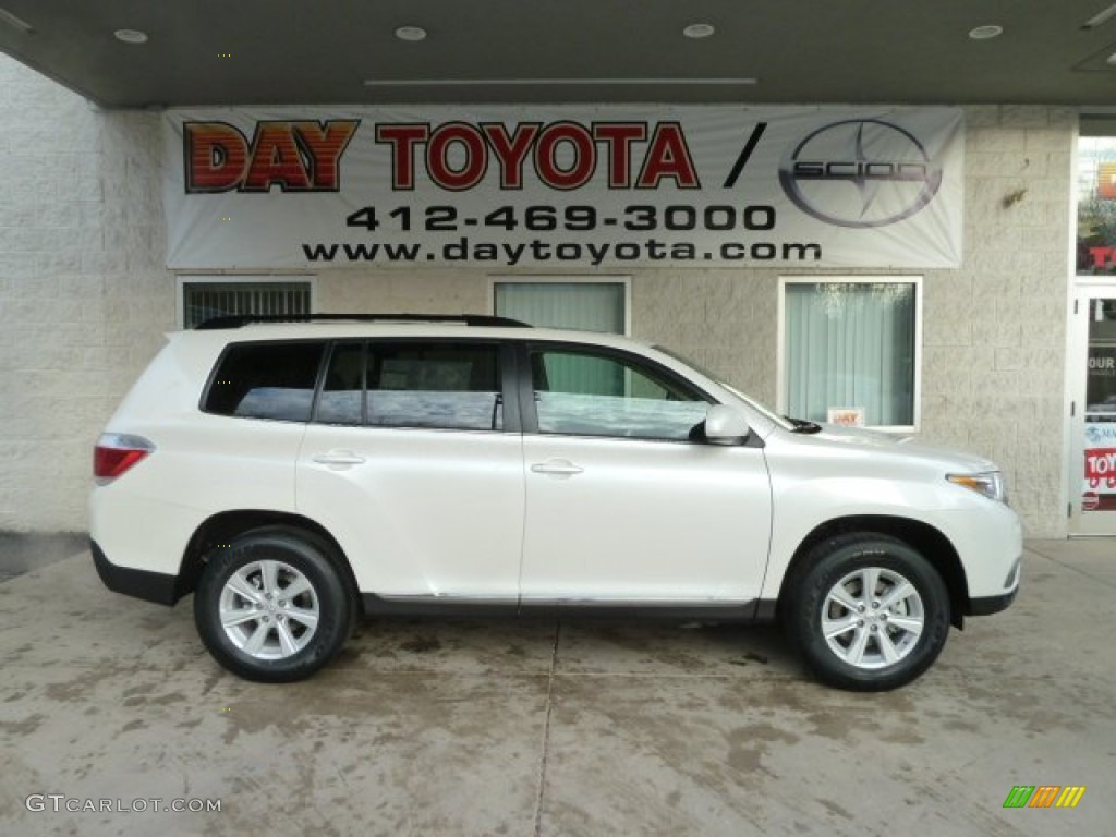 2012 Highlander SE 4WD - Blizzard White Pearl / Sand Beige photo #1