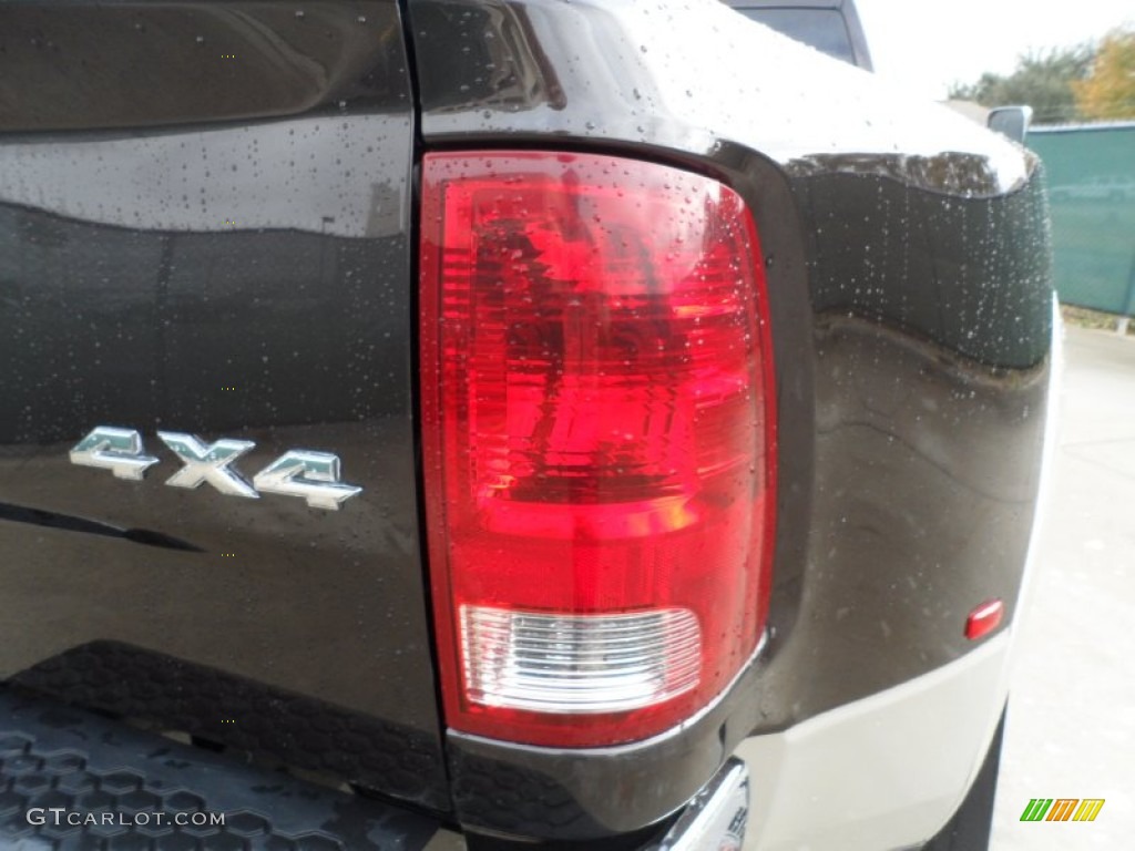 2010 Ram 3500 Laramie Crew Cab 4x4 Dually - Brilliant Black Crystal Pearl / Light Pebble Beige/Bark Brown photo #19